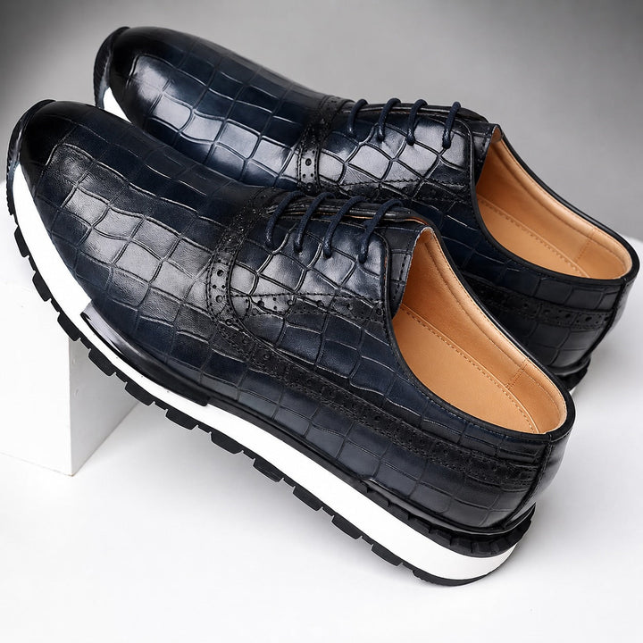 Valcro Leather Hybrid Brogue Shoes