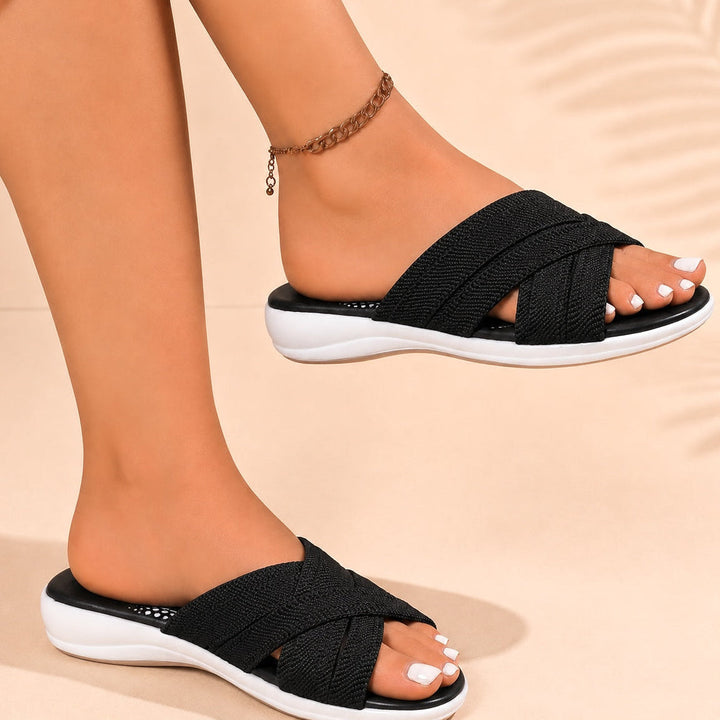 Solara Woven Slide Sandals