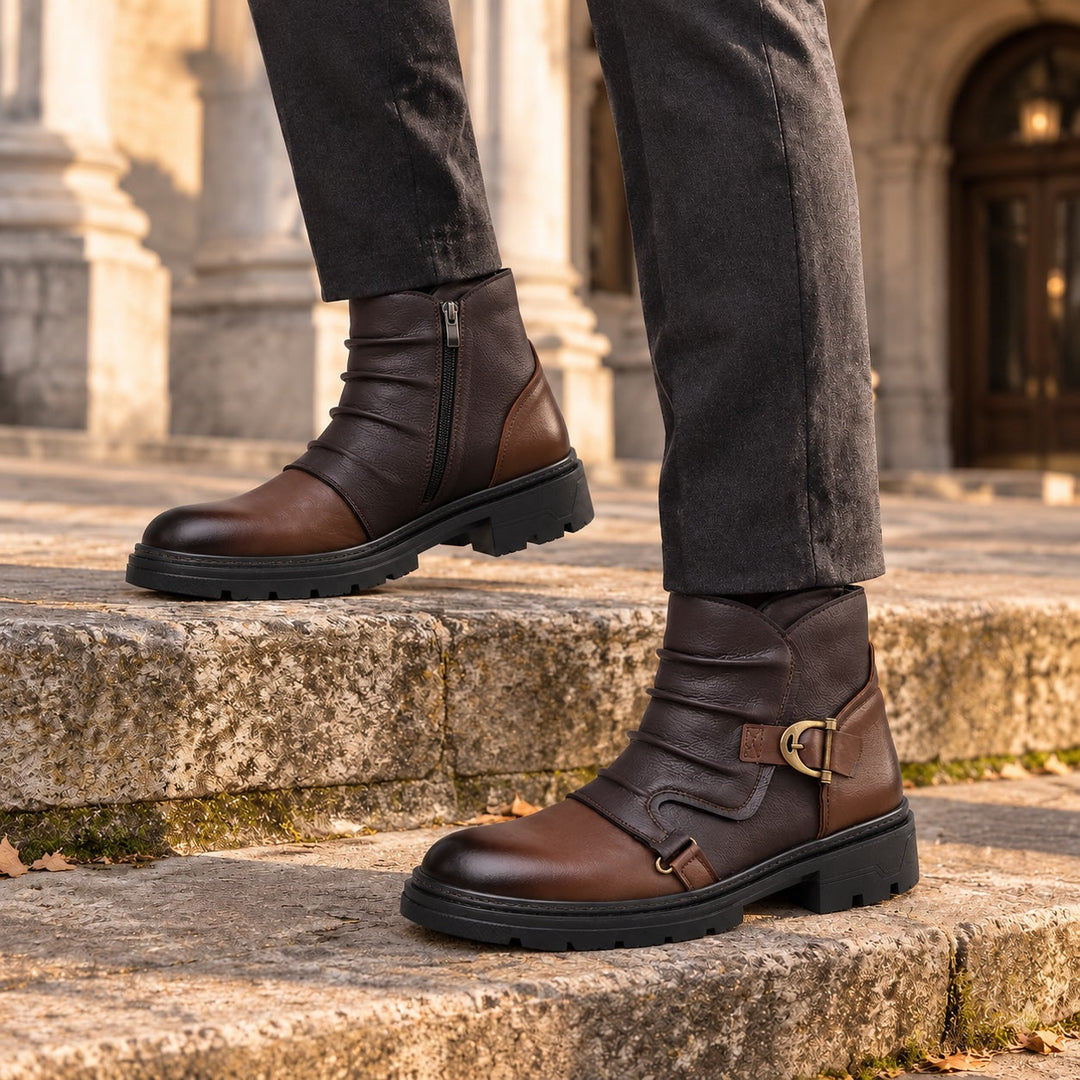 Mavron Leather Ankle Boots