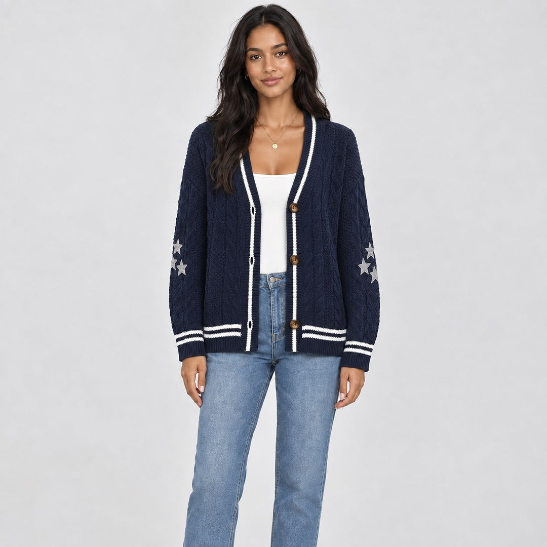 Velwyn Cable-Knit Cardigan