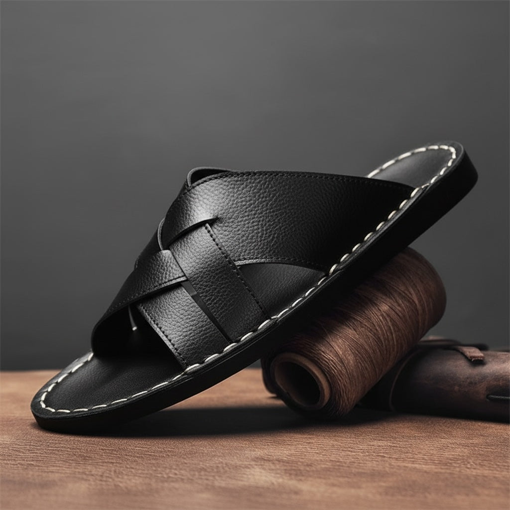 Veros Leather Slide Sandal