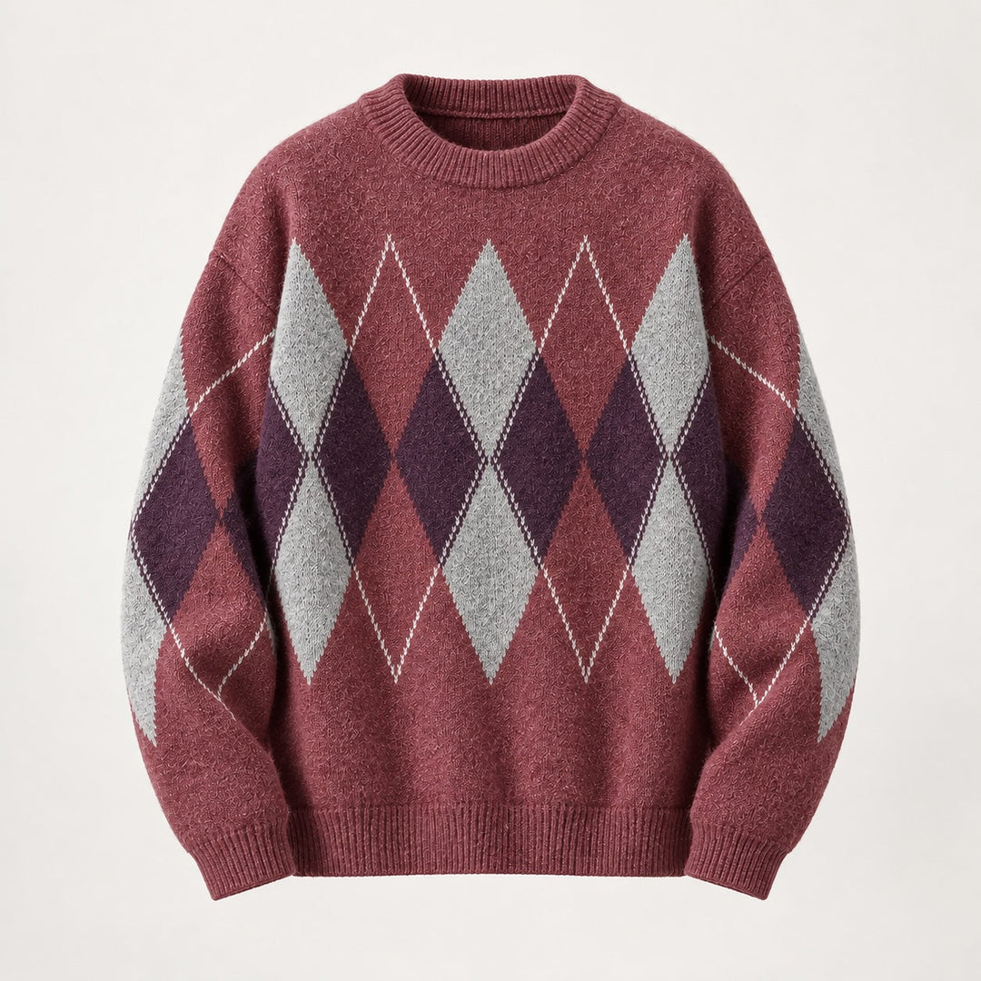 Halden Argyle Knit Sweater