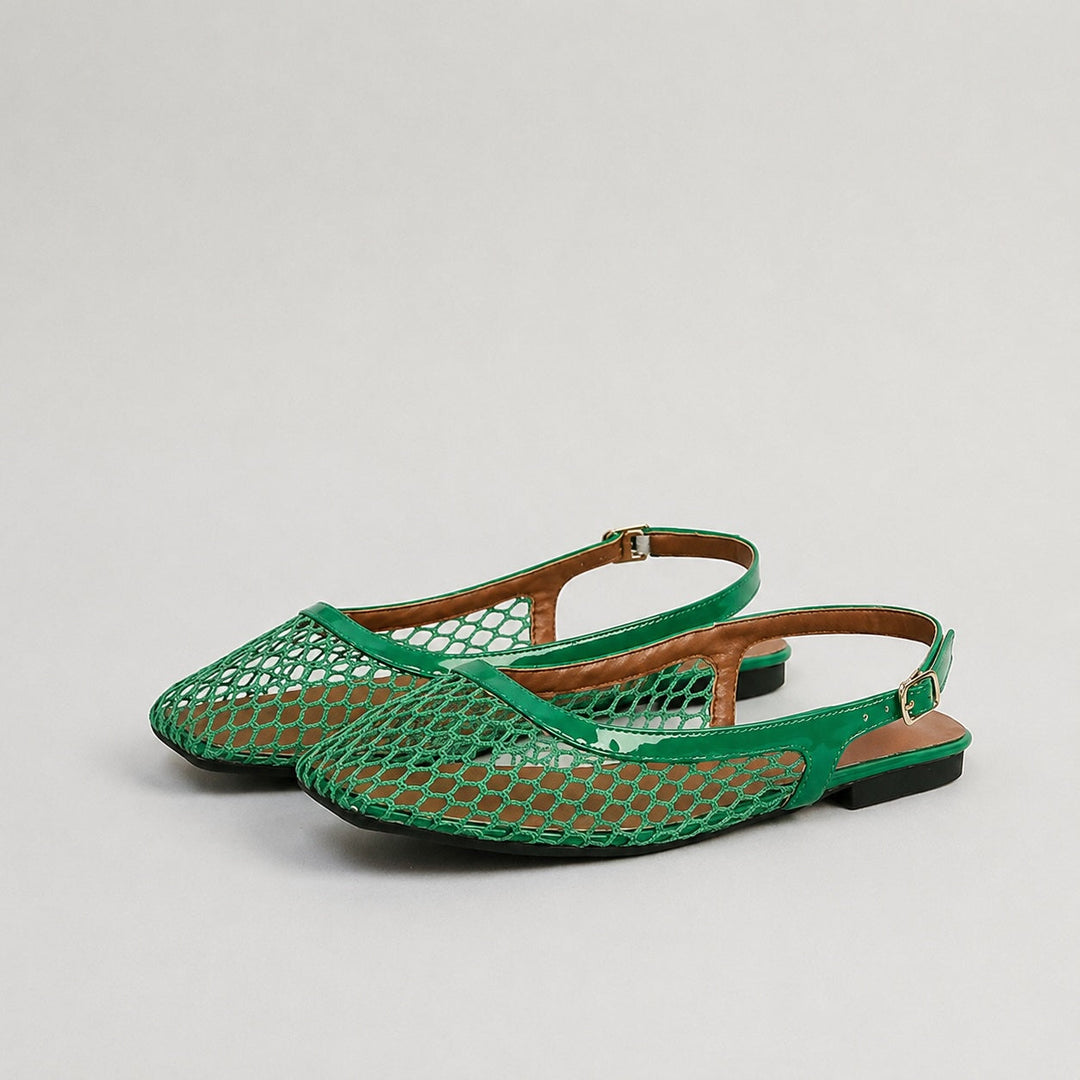 Lumi Mesh Slingback Flat Sandals