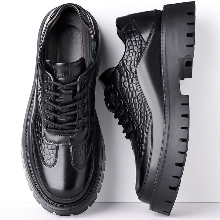 Corso Croc-Embossed Leather Derbies