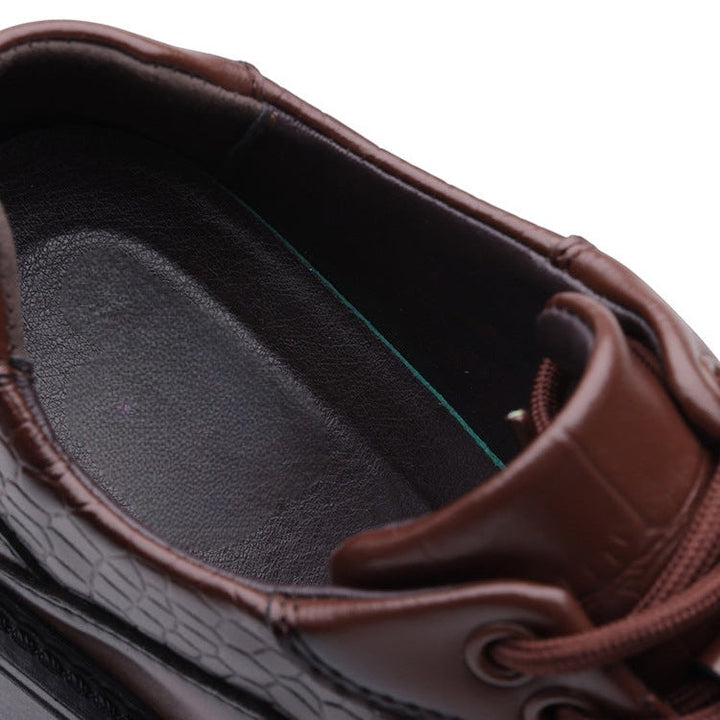 Corso Croc-Embossed Leather Derbies