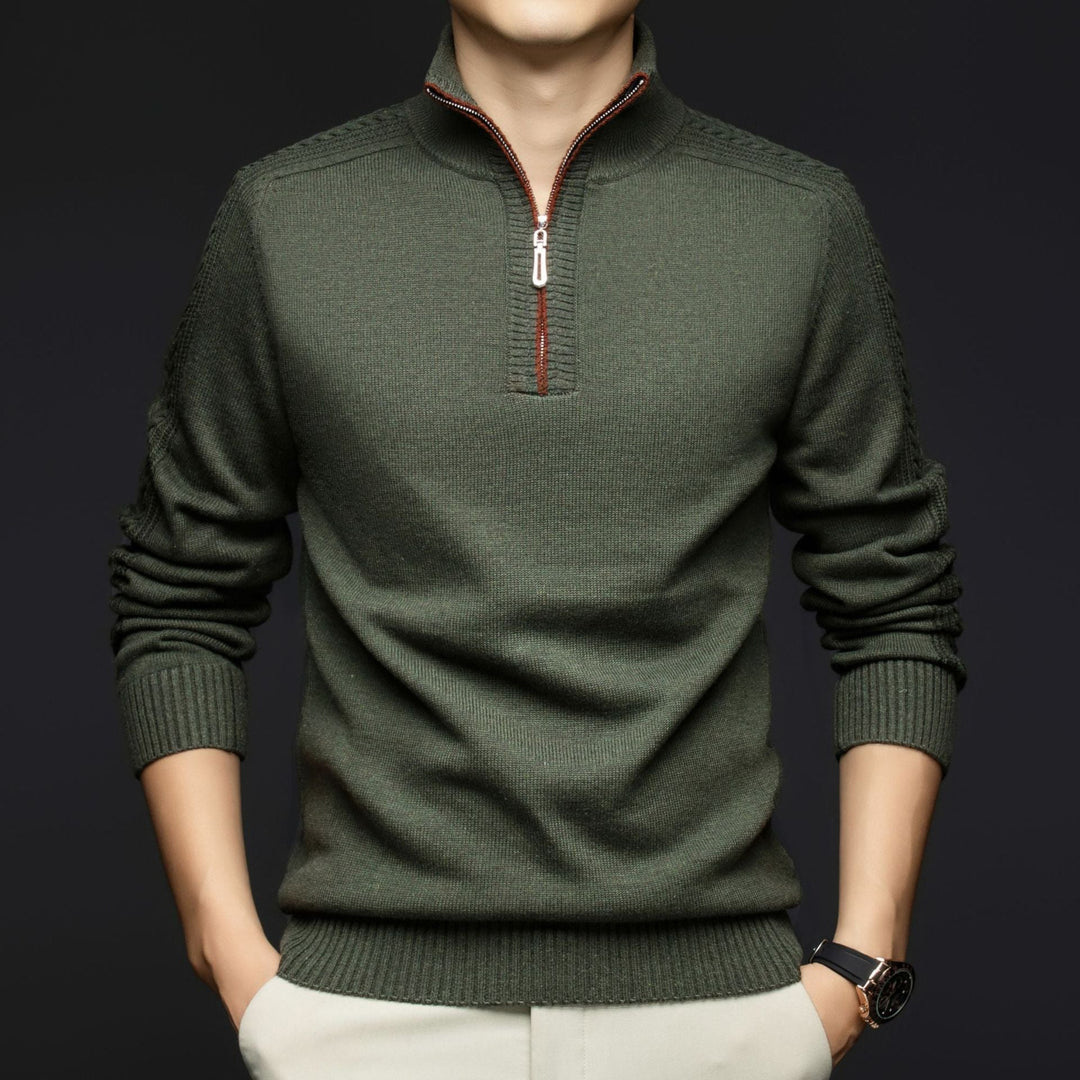 Lester Wool Quarter-Zip Sweater - Jack Hafford