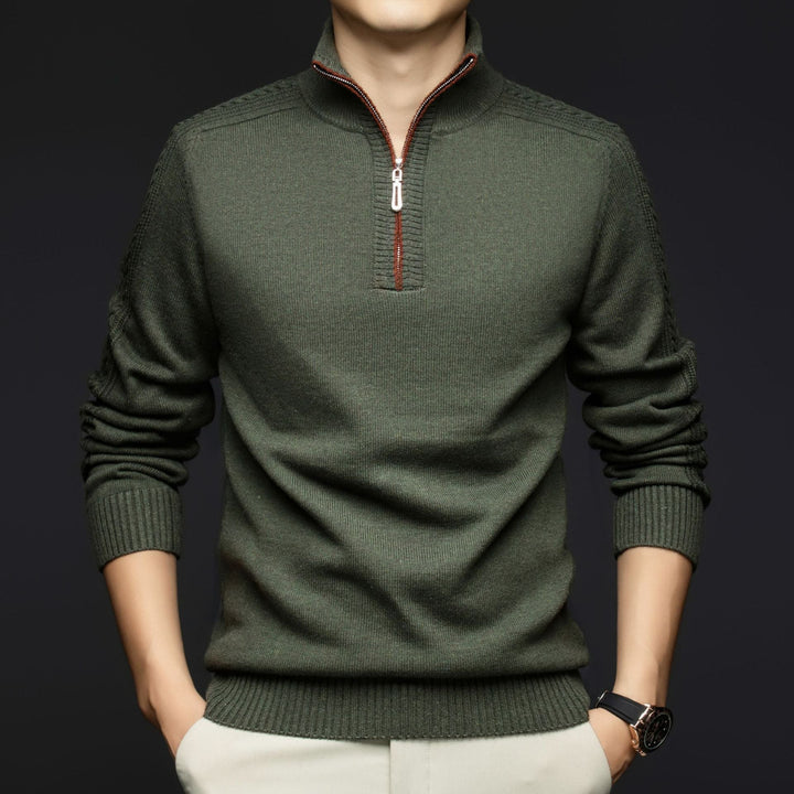 Lester Wool Quarter-Zip Sweater - Jack Hafford