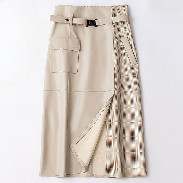 Vella Sheepskin Leather Skirt - Jack Hafford