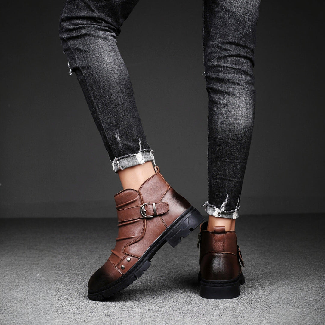 Darius Leather Ankle Boots