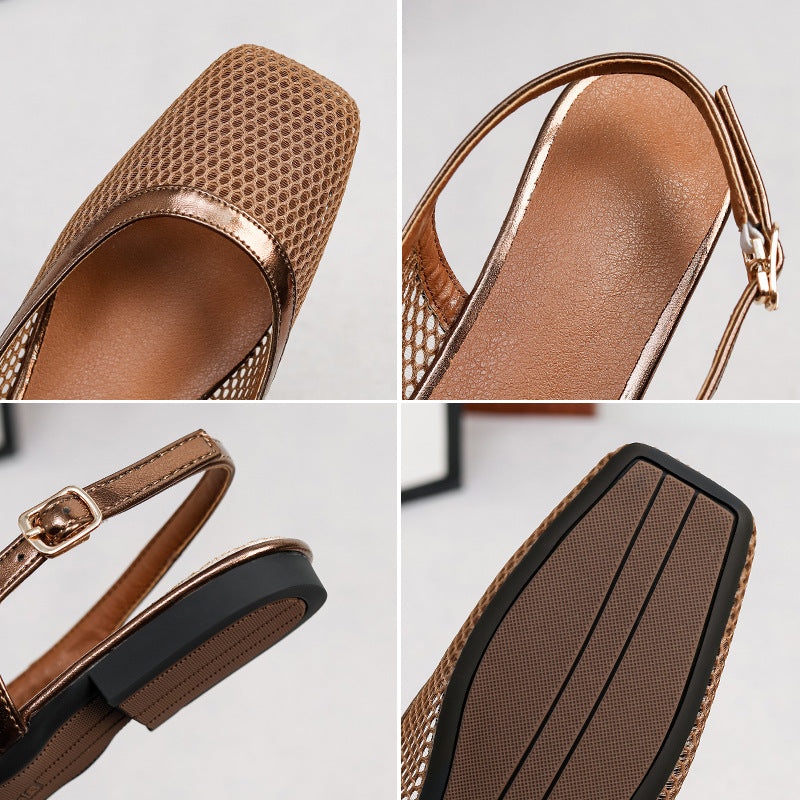 Lumi Mesh Slingback Flat Sandals