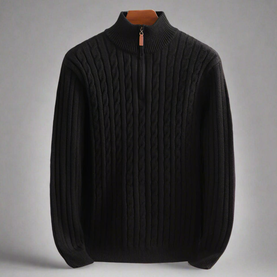 Shepard Wool Zip-Up Sweater - Jack Hafford
