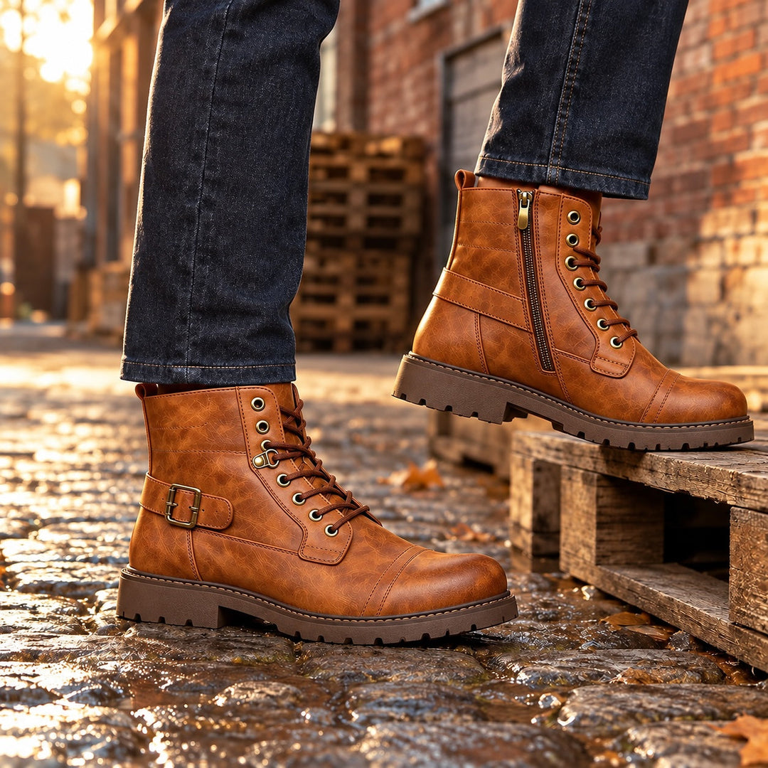 Voran Leather Combat Boots