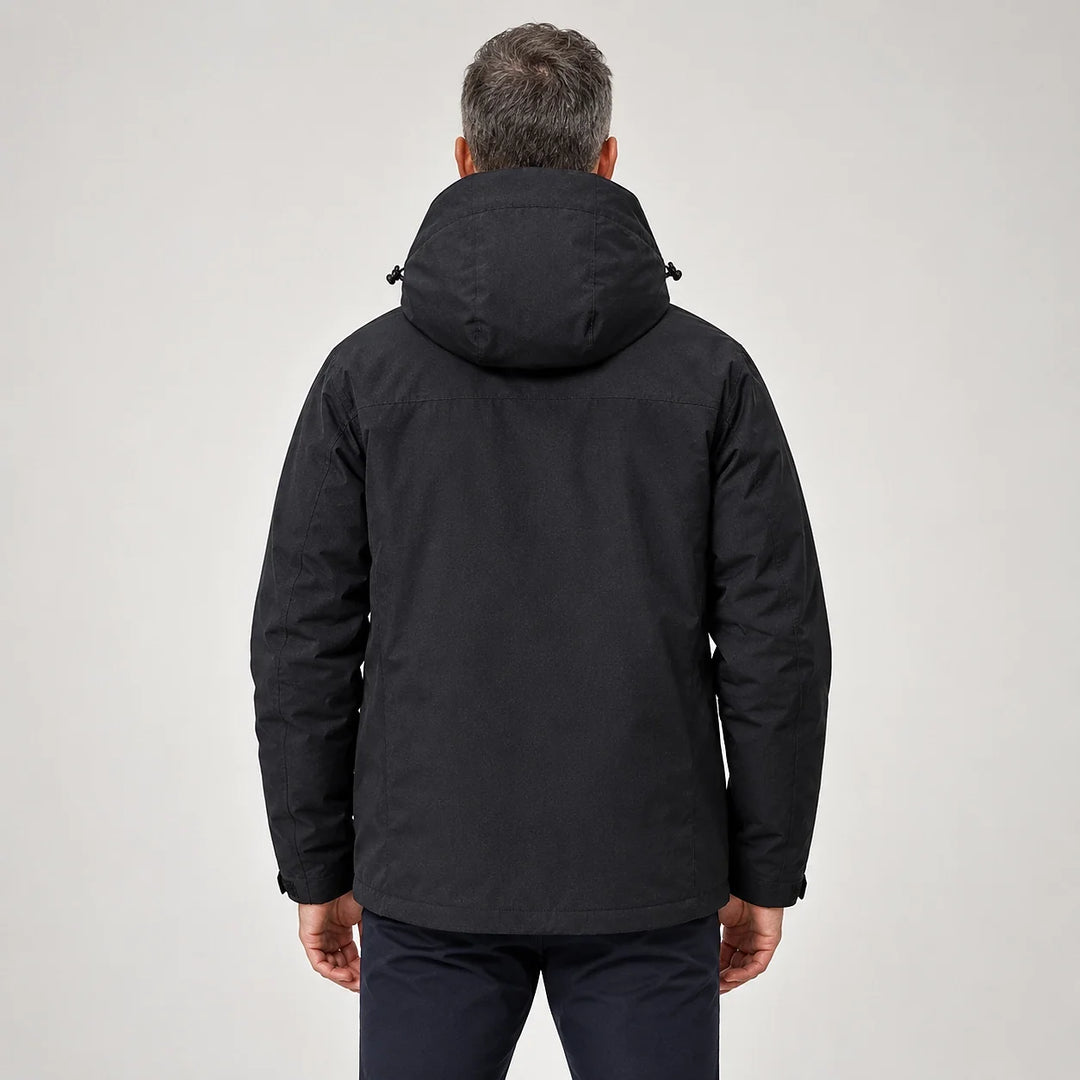 Draven Fleece Lined Jacket — Black (apparel back)