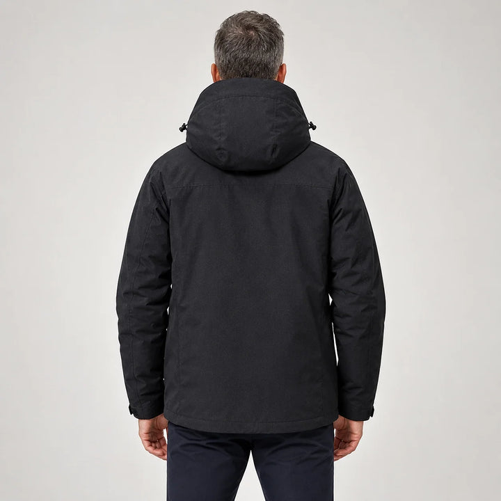 Draven Fleece Lined Jacket — Black (apparel back)