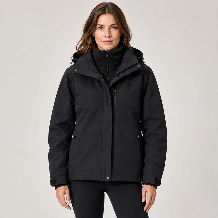 Brindal Hooded Shell Jacket — Black (apparel front)