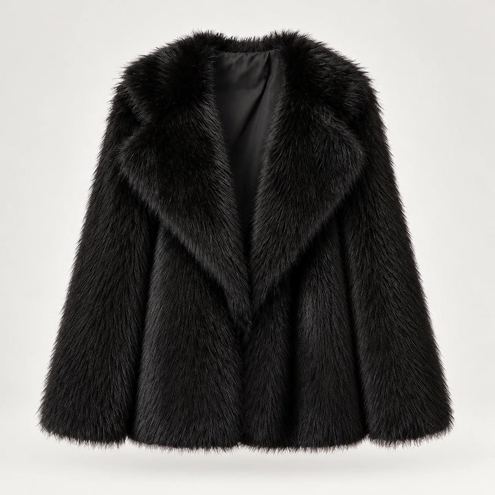 Neravessa Lapel Coat — Black (apparel solo)