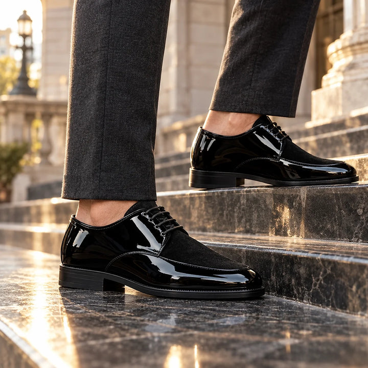 Halvord Leather Derby Oxfords — Black (footwear environment 2)