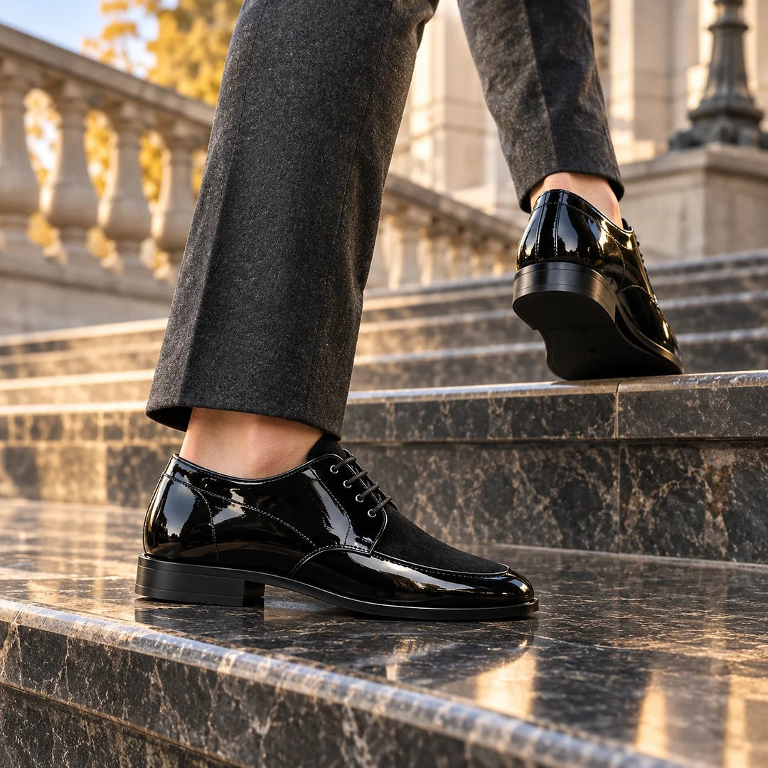 Halvord Leather Derby Oxfords — Black (footwear environment 3)