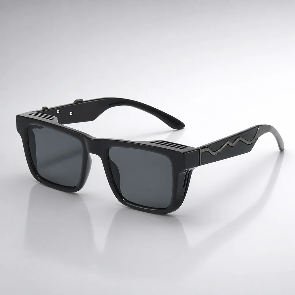 Halvon Ridgeway Sunglasses — Black Frame Gray Film (sunglasses hero)