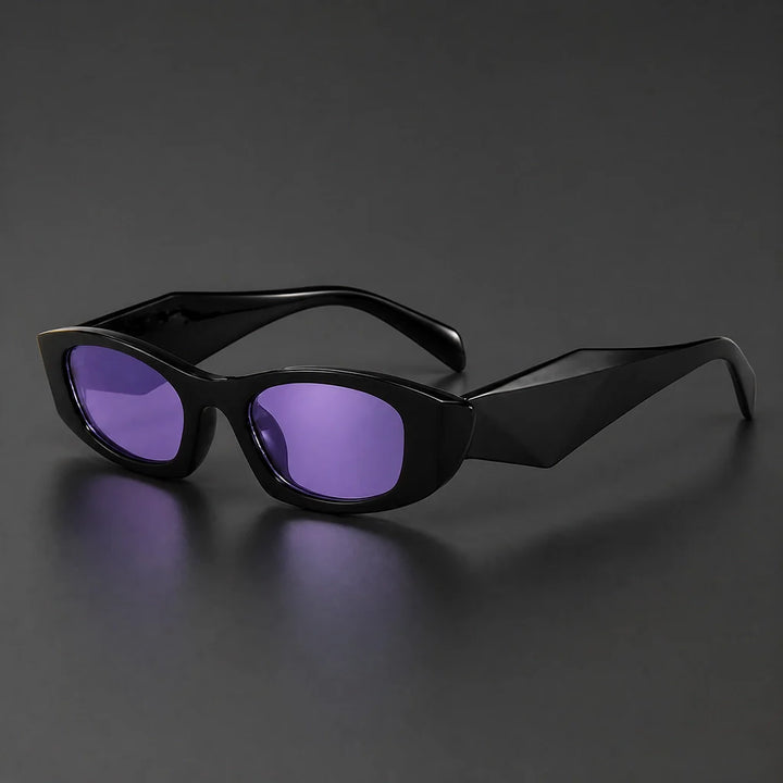 Zolani Praia Sunglasses — Black Frame Purple Film (studio solo cell1)