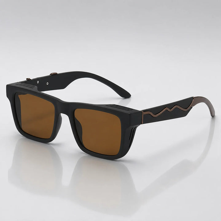 Halvon Ridgeway Sunglasses — Black Frame Tea Slices (sunglasses hero)