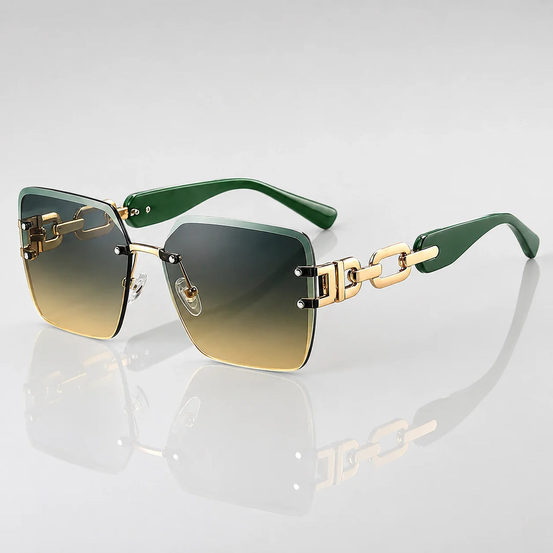 Delara Riviera Sunglasses — Black Green Yellow (sunglasses hero)