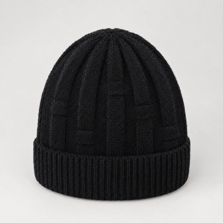 Drummond Wool Beanie — Black (headwear solo alt)