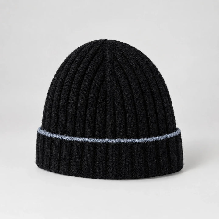 Dalton Wool Beanie — Black (headwear solo front)