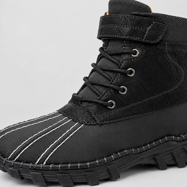 Broden Leather Duck Boots — Black (mens shoe zoom)