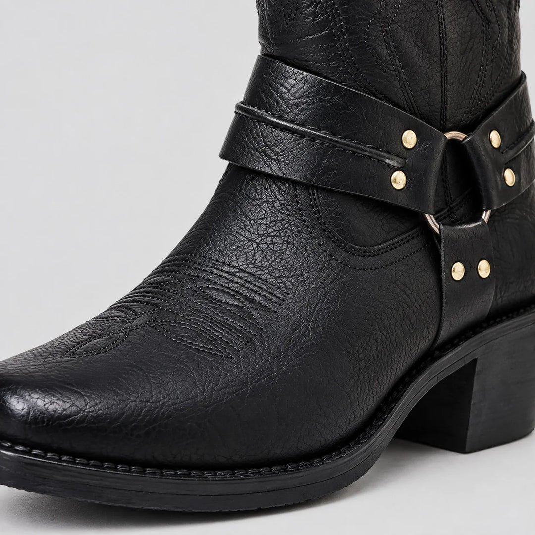 Durango Leather Western Boots — Black (mens shoe zoom)