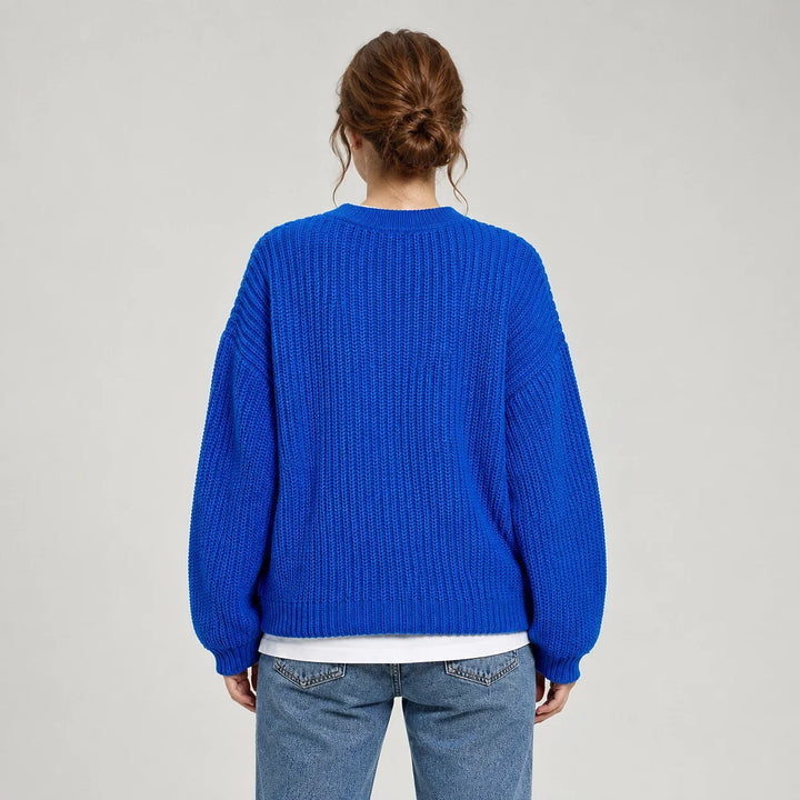 Brynn Ribbed Knit Sweater — Blue Theme (apparel back)