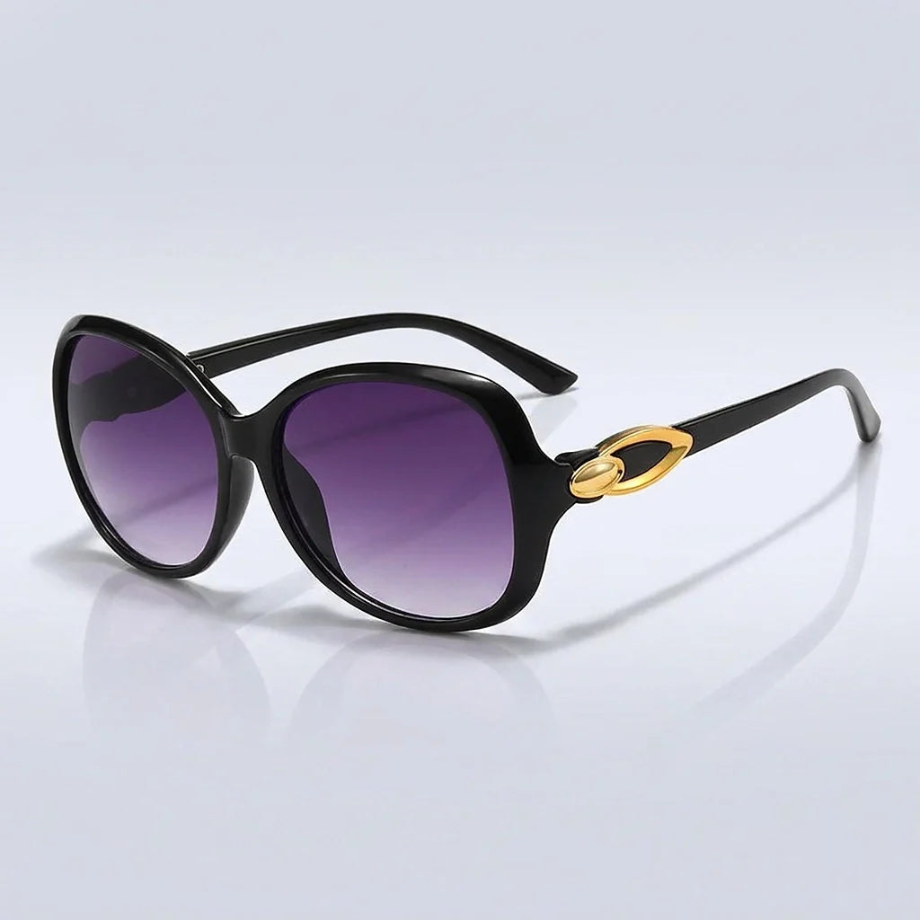 Floreau Solene Sunglasses — Bright Black Frame Gradient Gray Film (sunglasses hero)