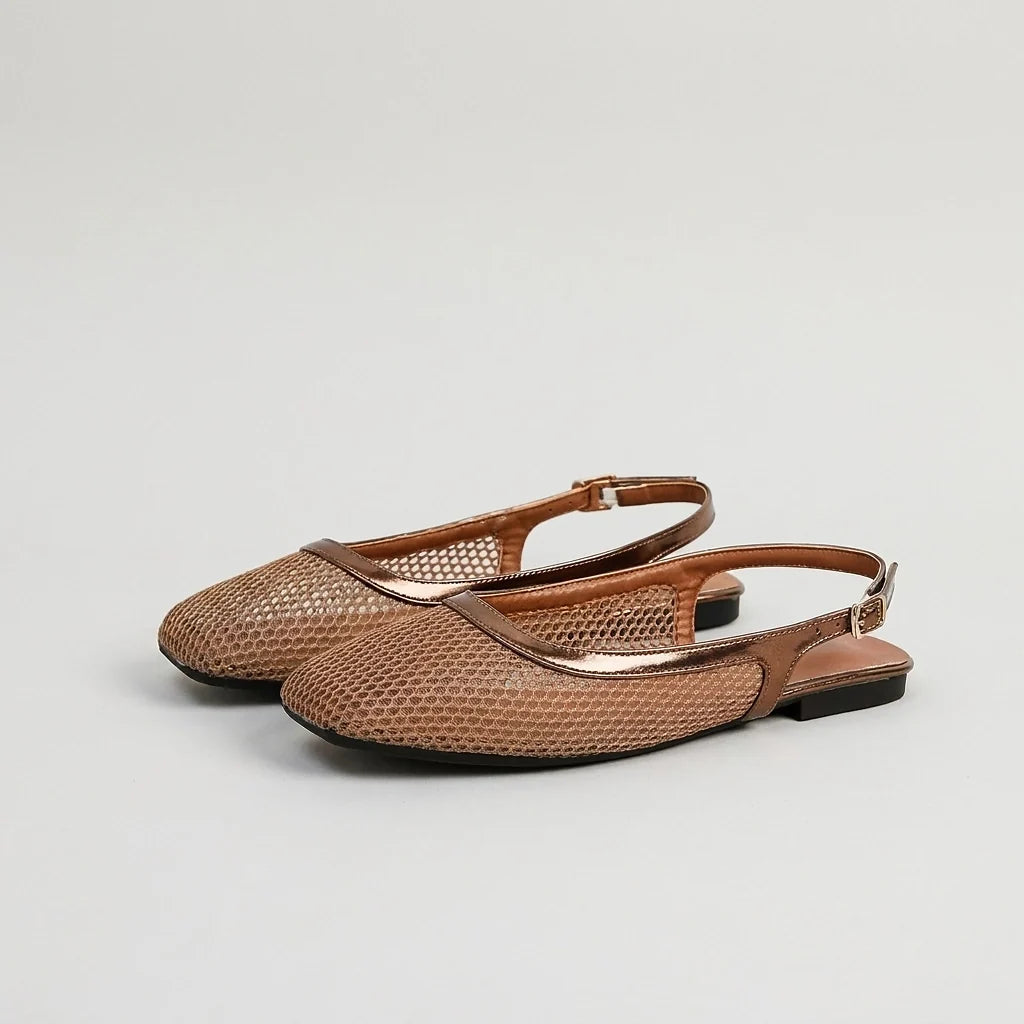 Lumi Mesh Slingback Flat Sandals