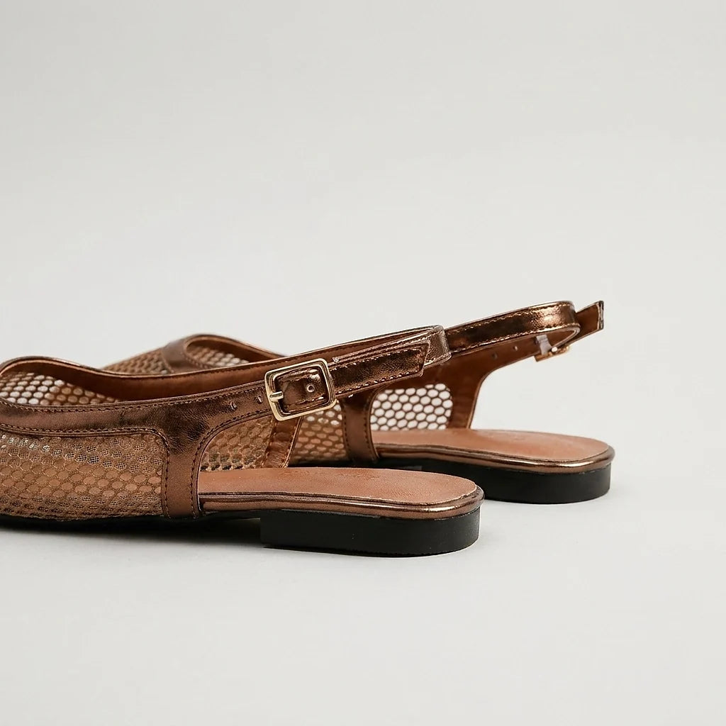 Lumi Mesh Slingback Flat Sandals