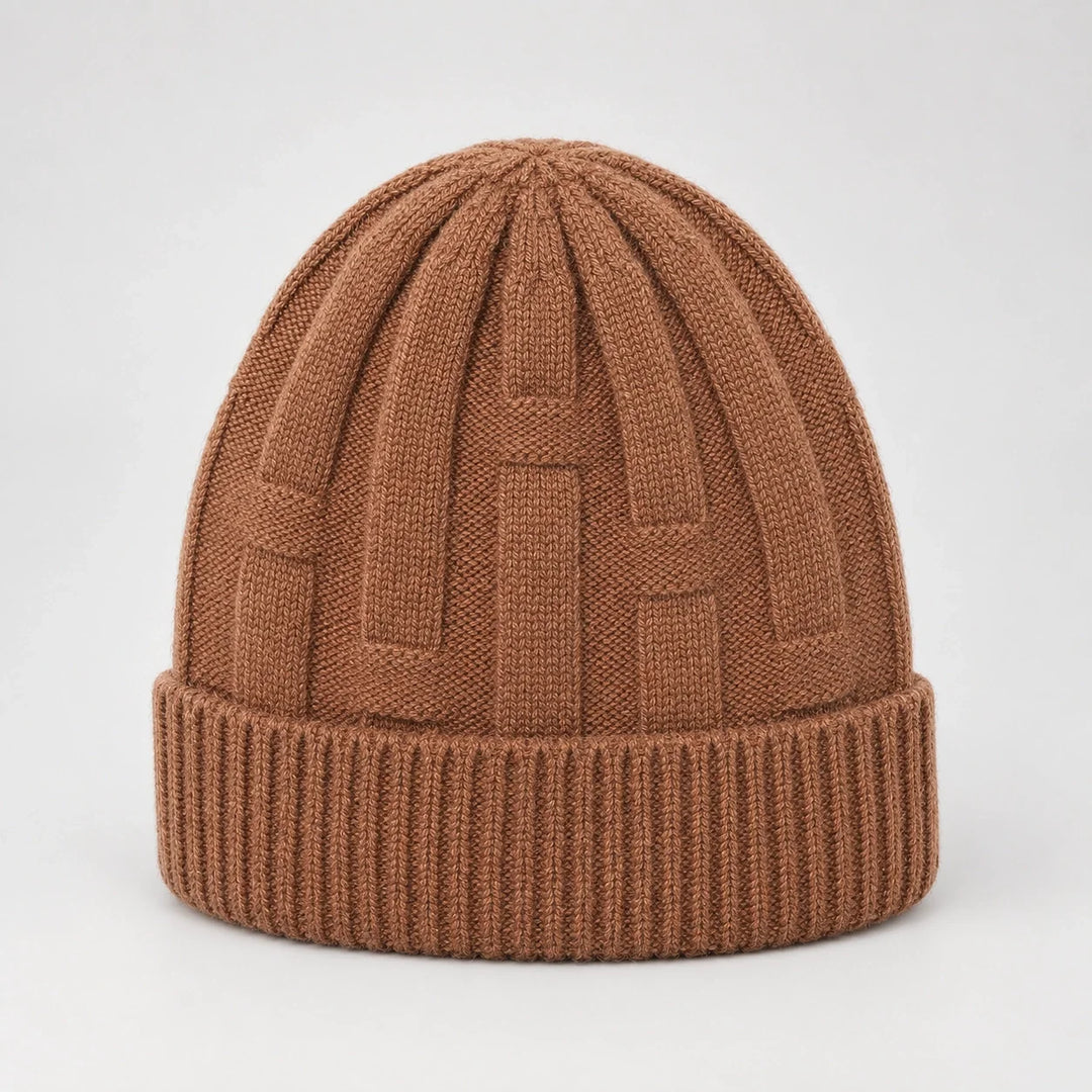 Drummond Wool Beanie — Brown (headwear solo alt)