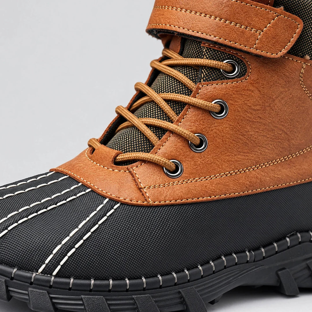 Broden Leather Duck Boots — Brown (mens shoe zoom)