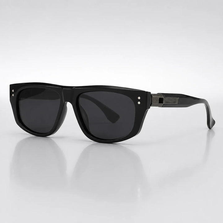 Halcor Brava Sunglasses — C1 Black Frame Black Gray (sunglasses hero)