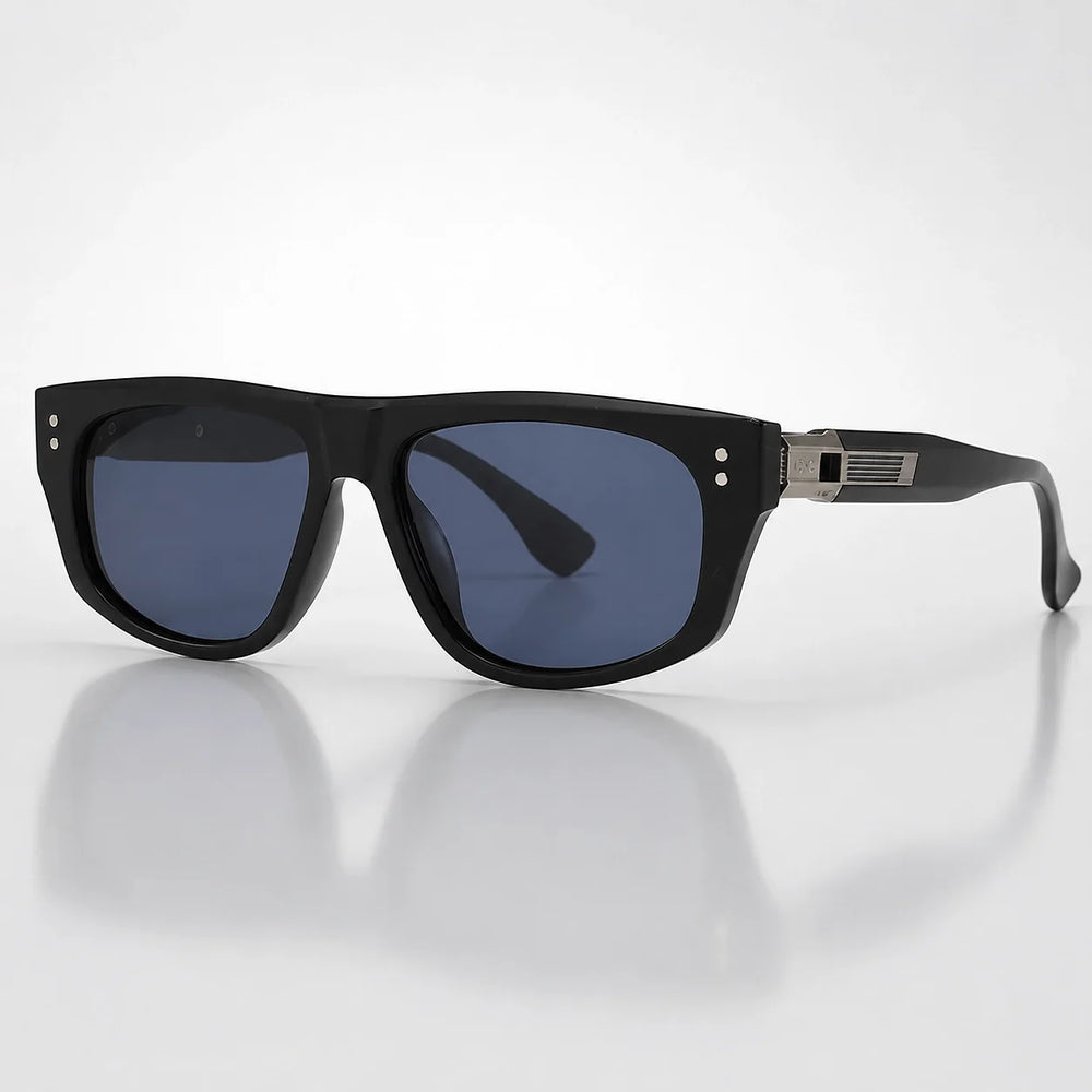 Halcor Brava Sunglasses — C2 Black Frame Blue Film (sunglasses hero)