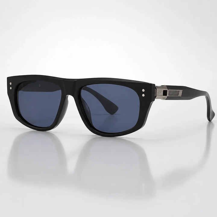 Halcor Brava Sunglasses — C2 Black Frame Blue Film (sunglasses hero)