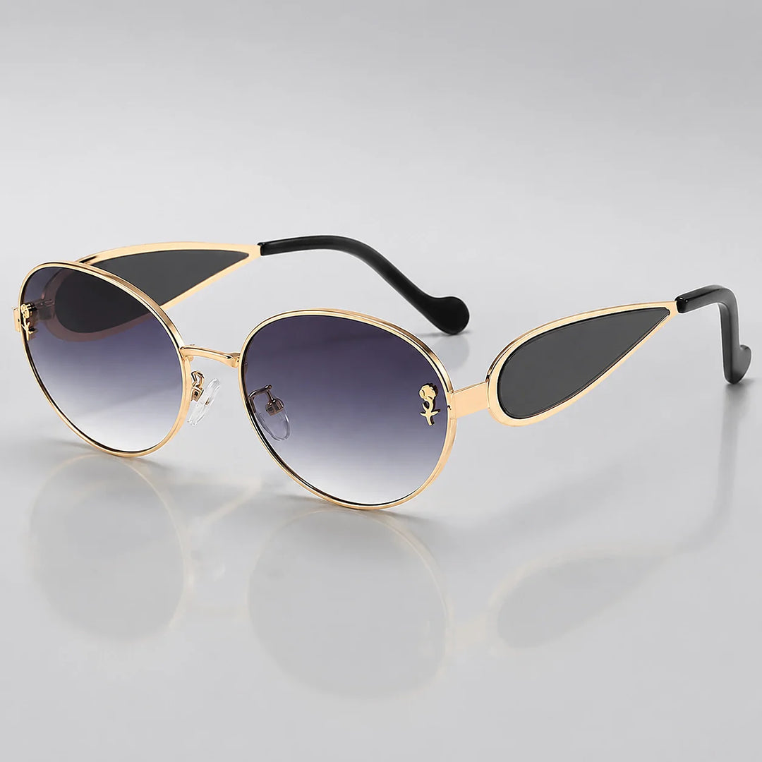 Delara Solano Sunglasses — C2 Gold Frame Gradually Gray Film (sunglasses hero)