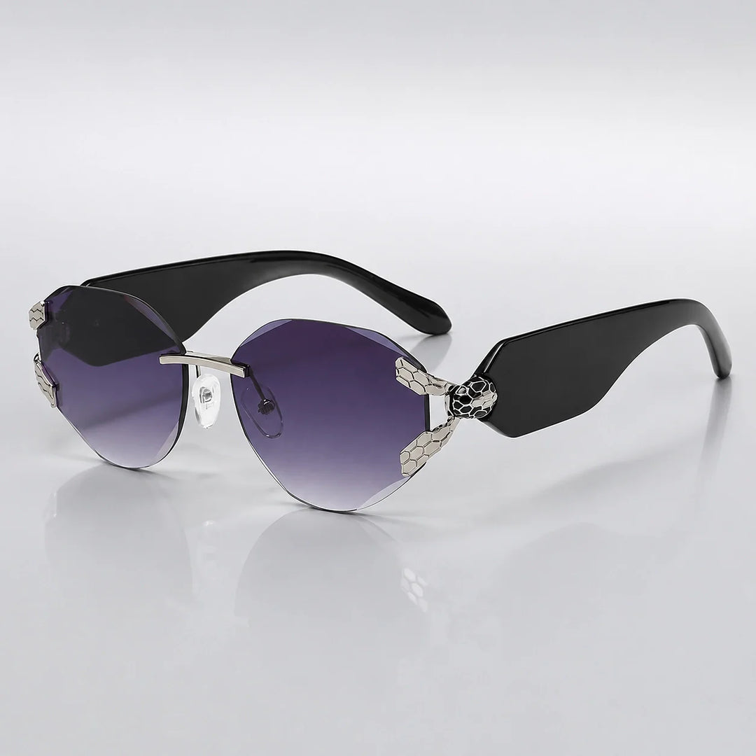 Calyx Serrano Sunglasses — C2 Silver Frame Gradient Gray Film (sunglasses hero)