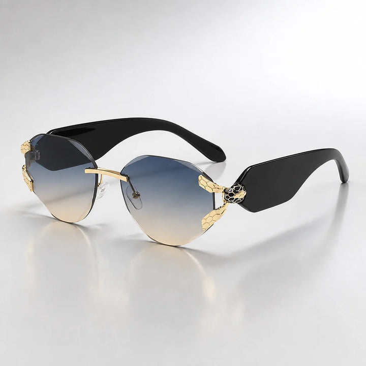 Calyx Serrano Sunglasses — C4 Gold Frame Blue Tea Tablets (sunglasses hero)