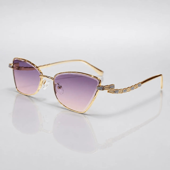 Quelsa Cat-Eye Sunglasses — C7灰粉 (sunglasses hero)