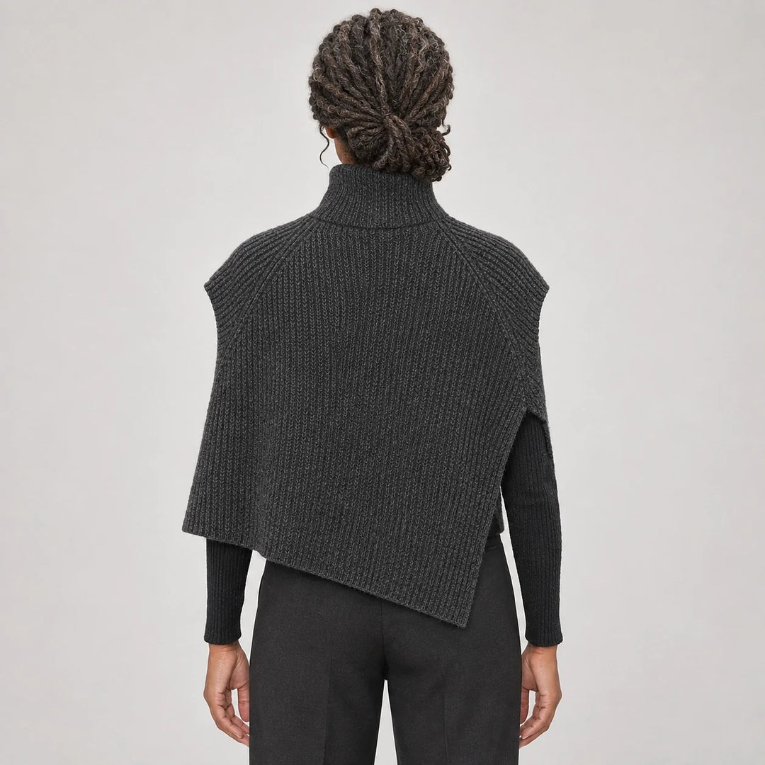 Broden Wool Blend Sweater — Charcoal (apparel back)