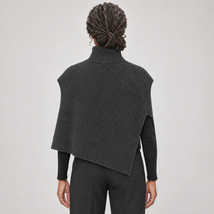 Broden Wool Blend Sweater — Charcoal (apparel back)