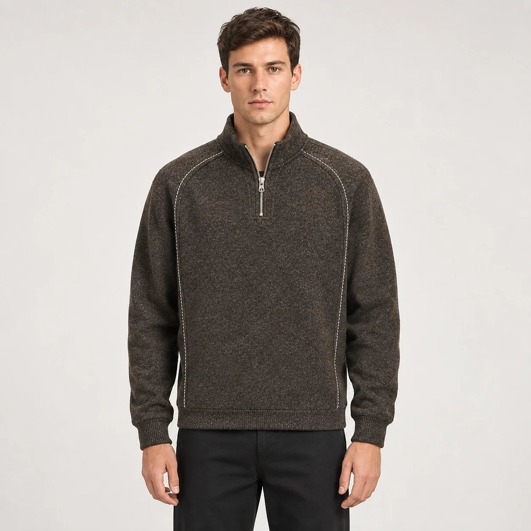 Dekoro Wool Blend Pullover — Charcoal (apparel front)