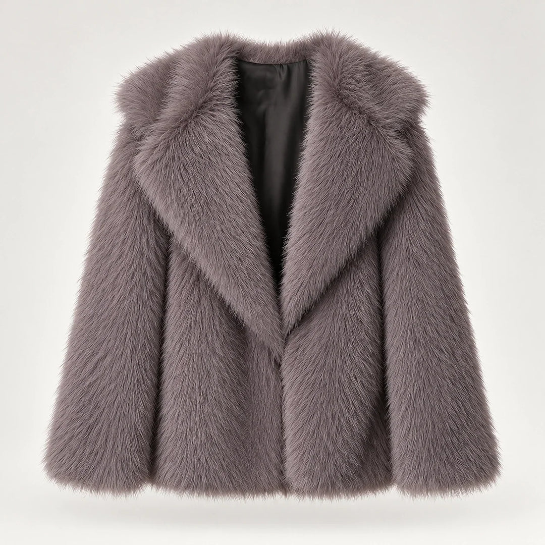 Neravessa Lapel Coat — Dark Gray (apparel solo)