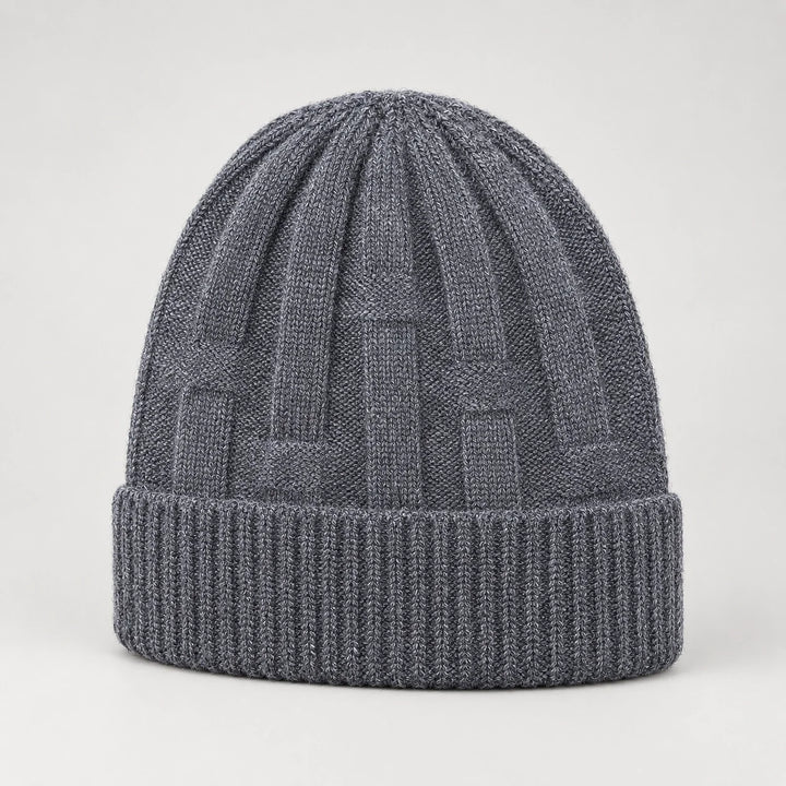 Drummond Wool Beanie — Dark Gray (headwear solo front)