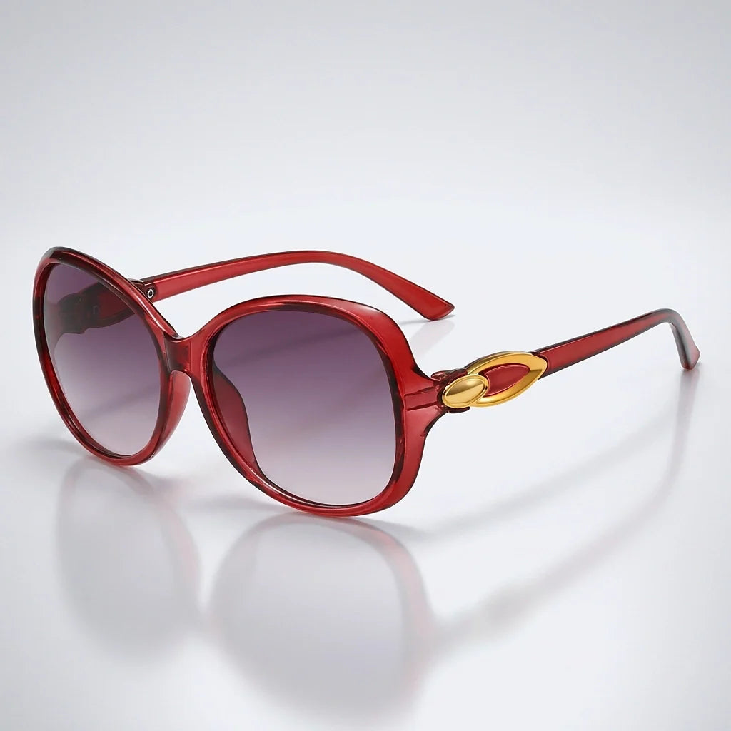 Floreau Solene Sunglasses — Gradient Red Frame And Gradient Purple Gray Film (sunglasses hero)