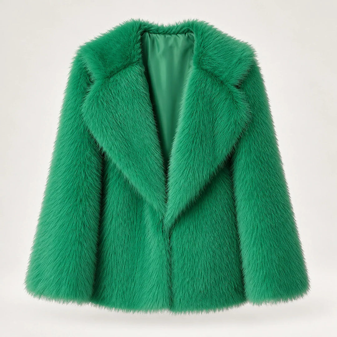 Neravessa Lapel Coat — Green (apparel solo)